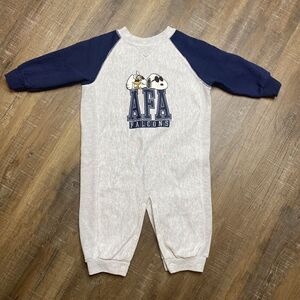 Vintage Peanuts snoopy AFA falcons air force academy sweatsuit 18 months
